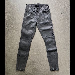 G-Star Lynn Mid Rise Skinny Ankle Waxed Jeans